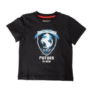Scuderia Ferrari Kid "Future is now" Black Short Sleeve T-Shirt